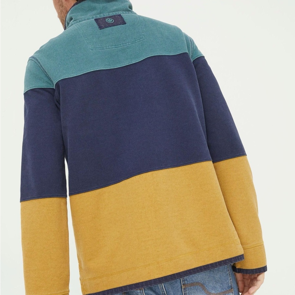 FatFace Green Airlie Cut And Sew Sweat Top - Picture 3 of 6